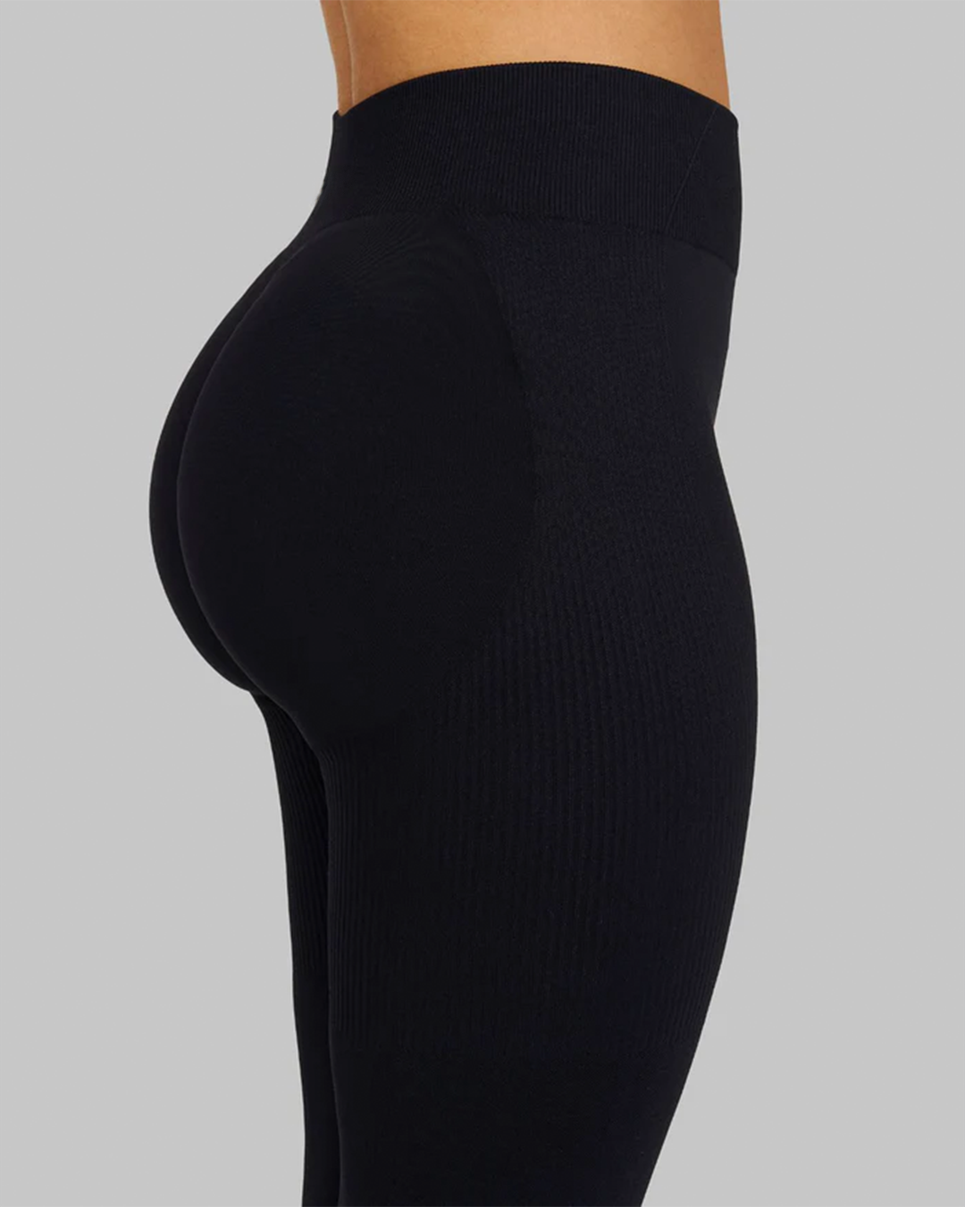 Leggings Ribbed Contour — Negro