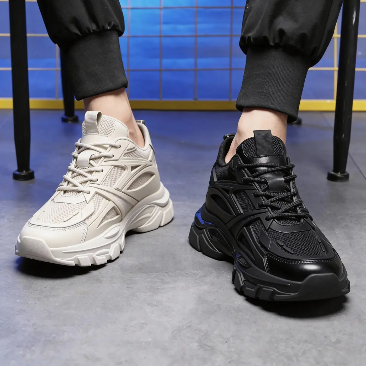 PONIENTE — Zapatilla deportiva con alza de 9 cm