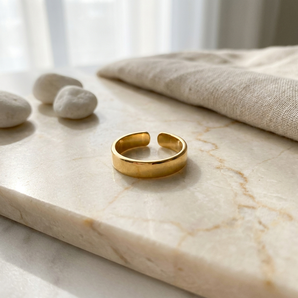 Anillos de oro ajustables 316L