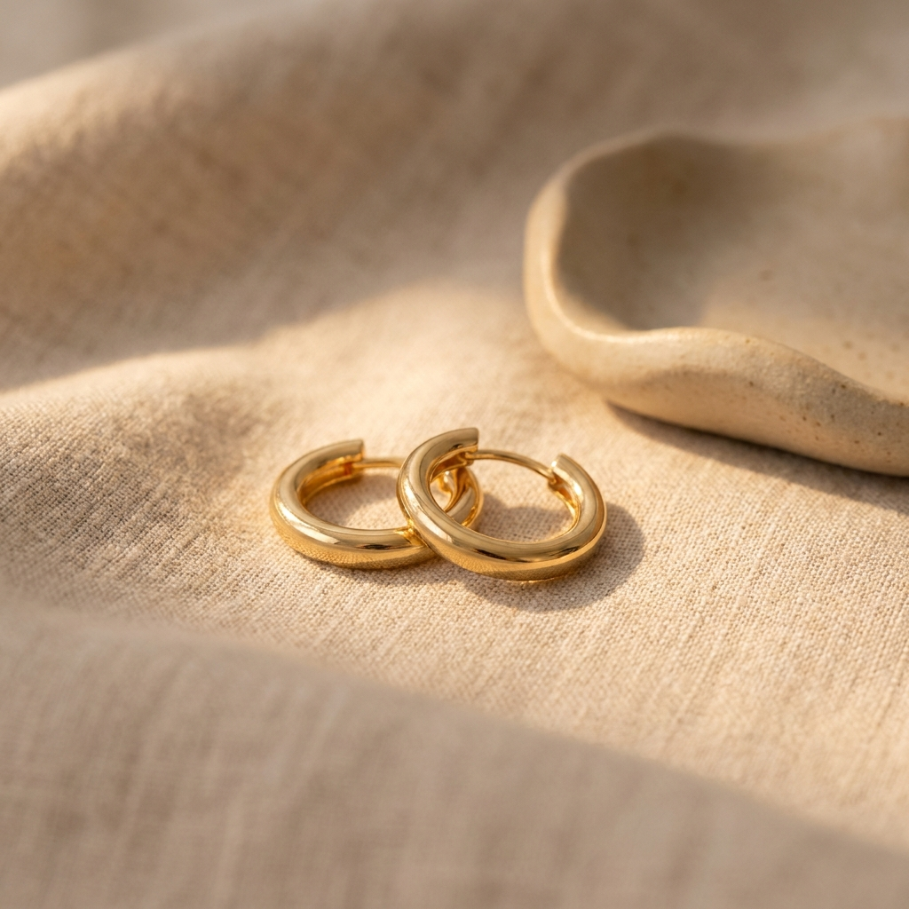 Aretes de oro hipoalergénicos