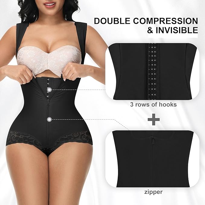 Faja Colombiana con Doble Control de Abdomen y Soporte Lumbar