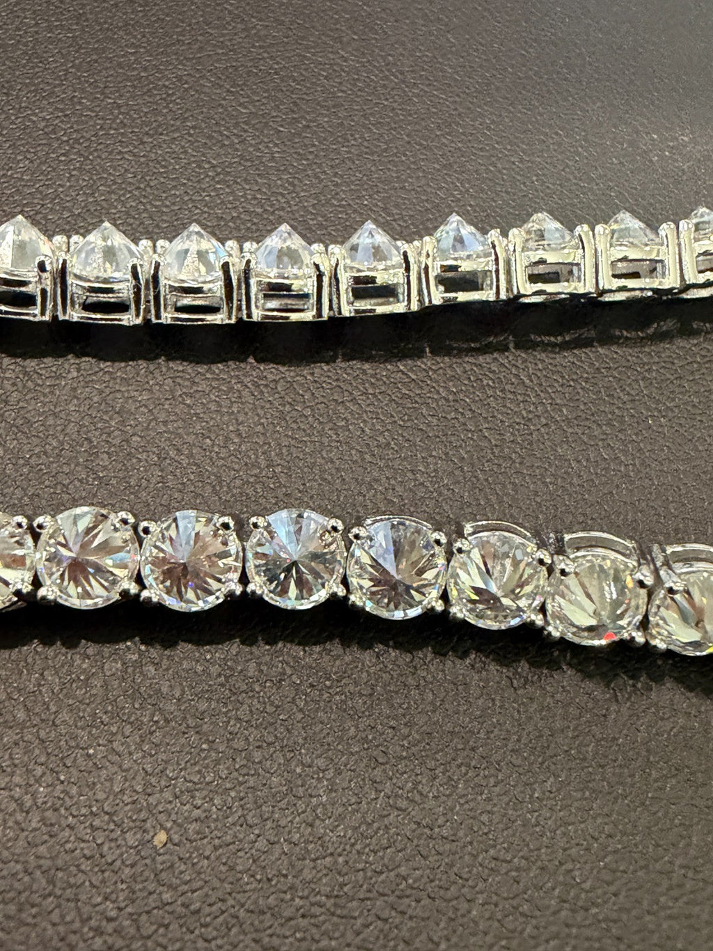 MOISSANITE Upside Down Set Reverse Set Tennis Bracelet Iced Out - 925 Silver - 5mm - 6-9"