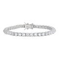 MOISSANITE Upside Down Set Reverse Set Tennis Bracelet Iced Out - 925 Silver - 5mm - 6-9"