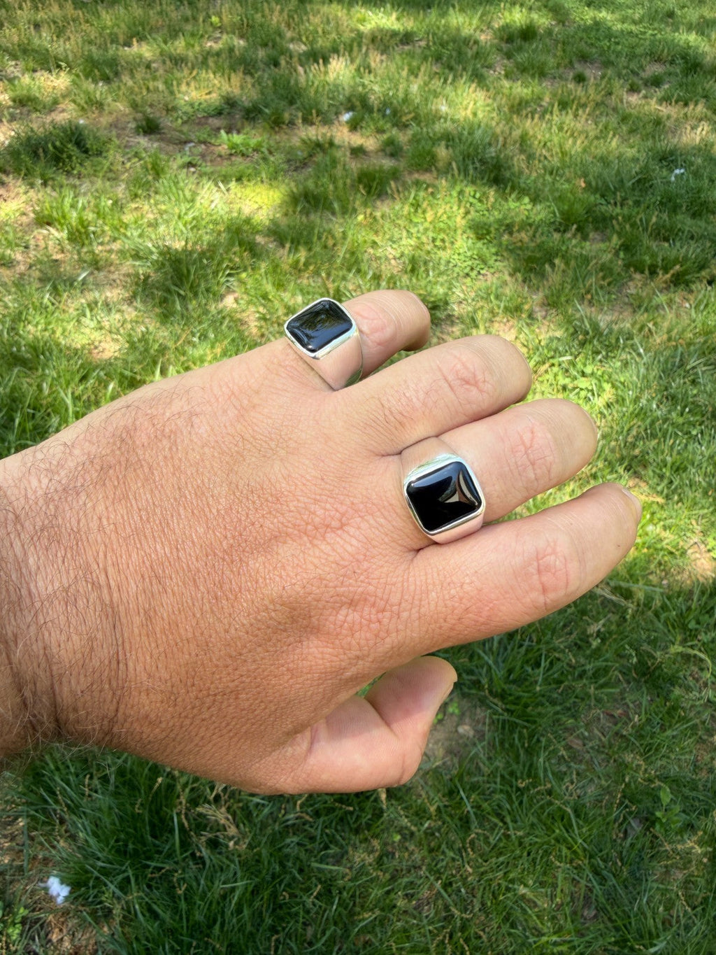 Midnight Don Ring - 925 Silver - Genuine Black Onyx Stone