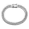 Custom 3 Link Miami Cuban Python Bracelet - Oxidized 925 Sterling Silver - 8.5" - 12mm