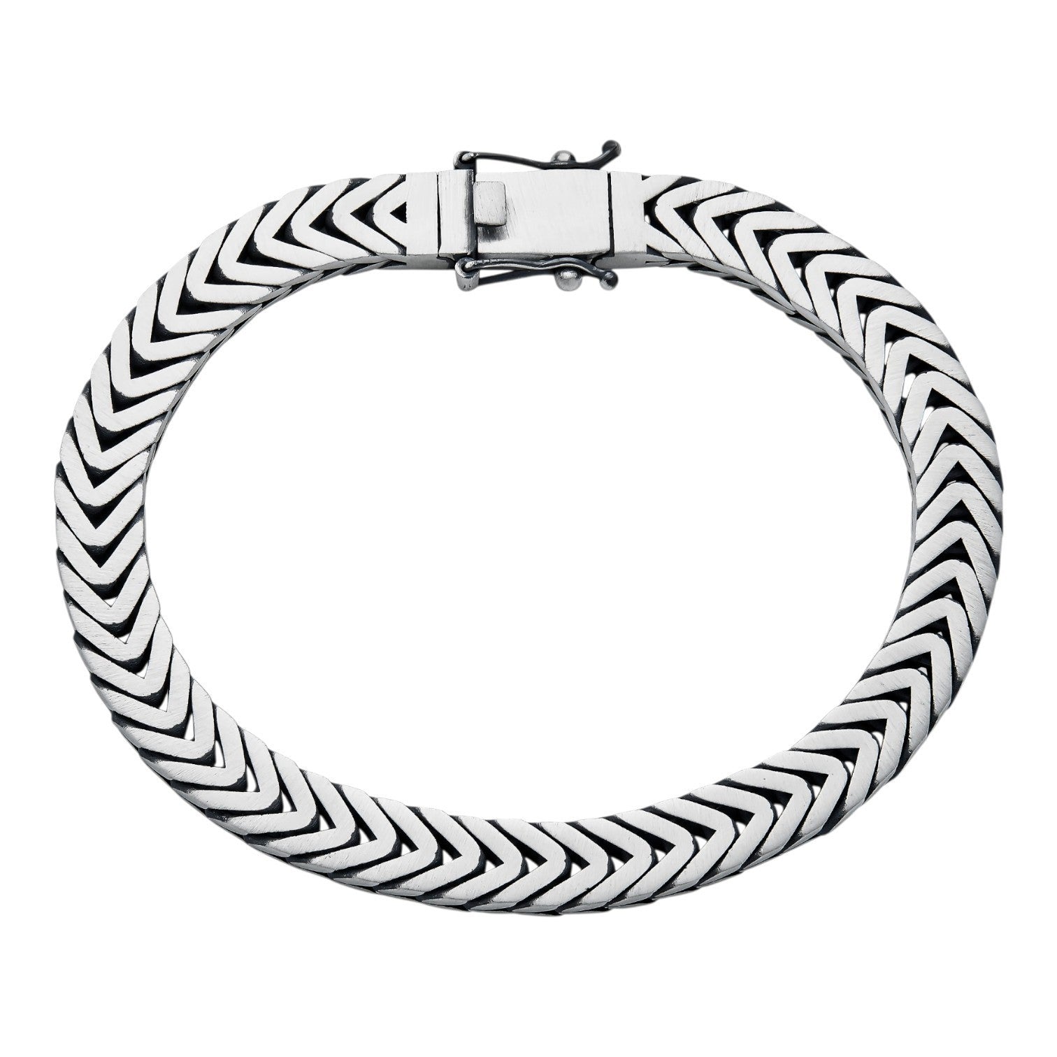 Custom 3 Link Miami Cuban Python Bracelet - Oxidized 925 Sterling Silver - 8.5" - 12mm