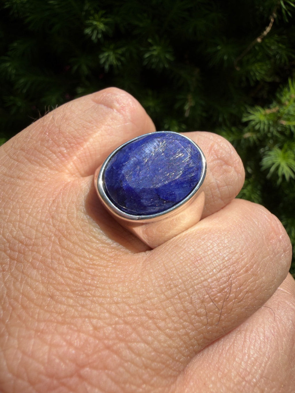 Royal Ocean Ring - 925 Silver - Genuine Blue Sapphire Stone