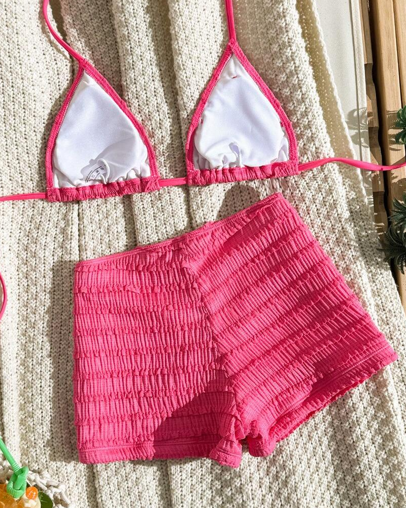 Bikini Dos Piezas Solana – Estrella de Mar de Lentejuelas y Cuello Halter