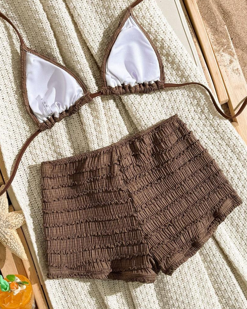 Bikini Dos Piezas Solana – Estrella de Mar de Lentejuelas y Cuello Halter