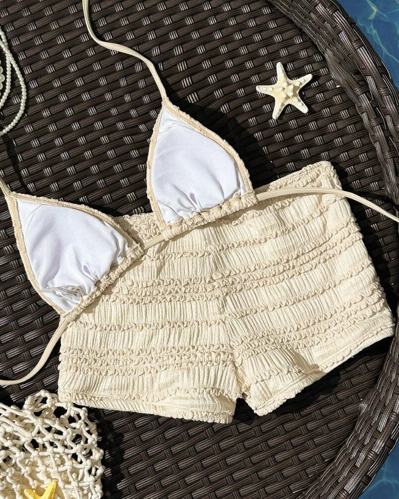 Bikini Dos Piezas Solana – Estrella de Mar de Lentejuelas y Cuello Halter