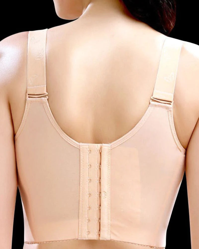 Sujetador Push Up Sin Aro con Laterales Anchos y Tirantes Regulables