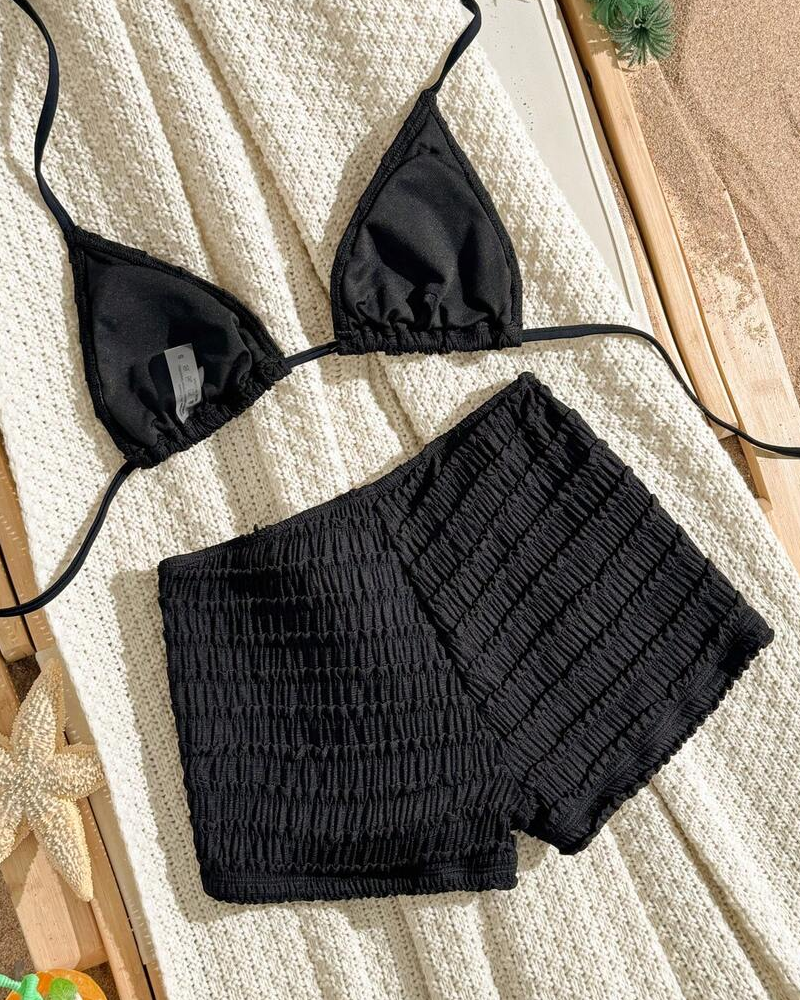 Bikini Dos Piezas Solana – Estrella de Mar de Lentejuelas y Cuello Halter