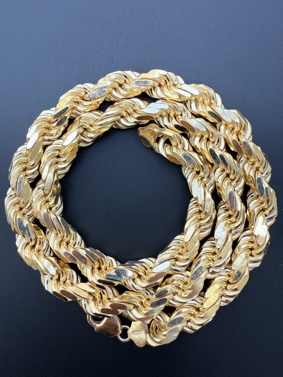 BIGGEST BOSS Rope Chain Necklace - 14k Gold Vermeil 925 Sterling Silver - 18"-30" - 12.5mm