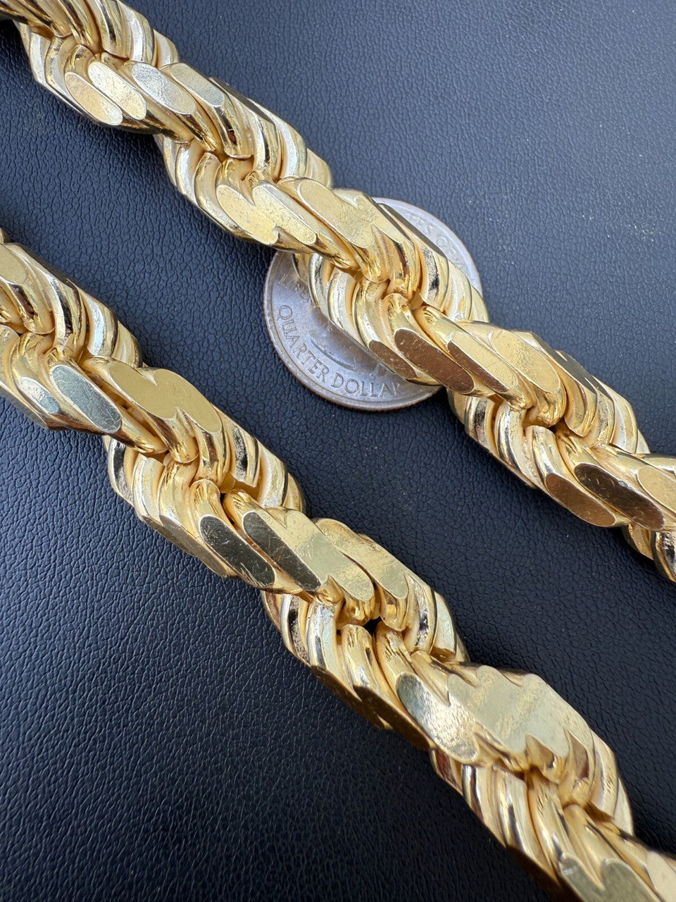 BIGGEST BOSS Rope Chain Necklace - 14k Gold Vermeil 925 Sterling Silver - 18"-30" - 12.5mm
