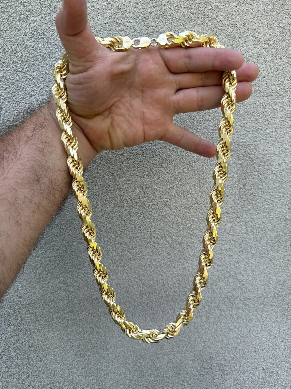 BIGGEST BOSS Rope Chain Necklace - 14k Gold Vermeil 925 Sterling Silver - 18"-30" - 12.5mm