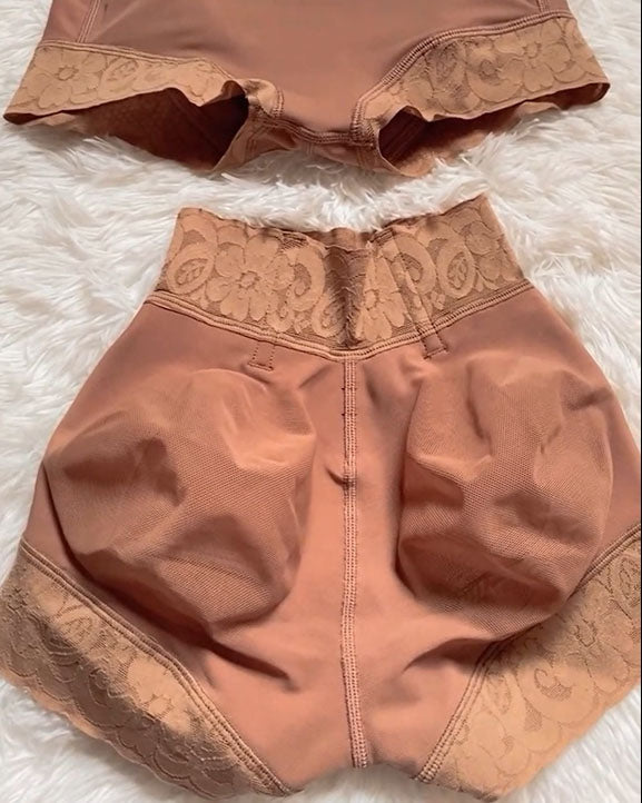 Short Faja Invisible Sin Costuras de Talle Bajo con Efecto Push Up