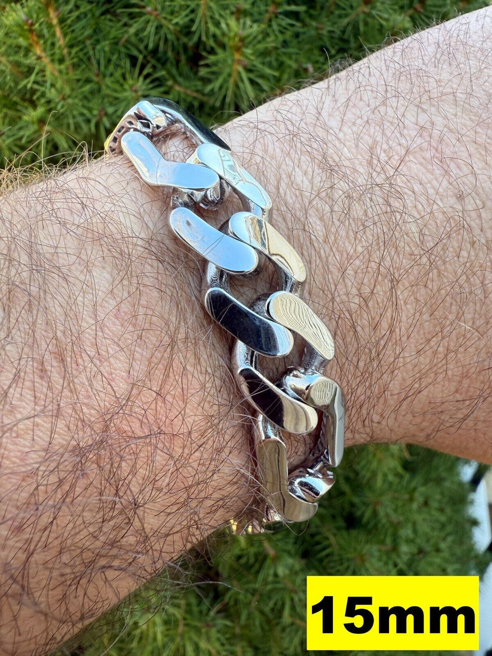 Hollow Figaro Link Monaco Bracelet - Rhodium Finish 925 Sterling Silver - 7"-9" - 9mm-15mm