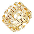 MOISSANITE Hearts Of Chrome Ring - 14k Gold Vermeil 925 Silver