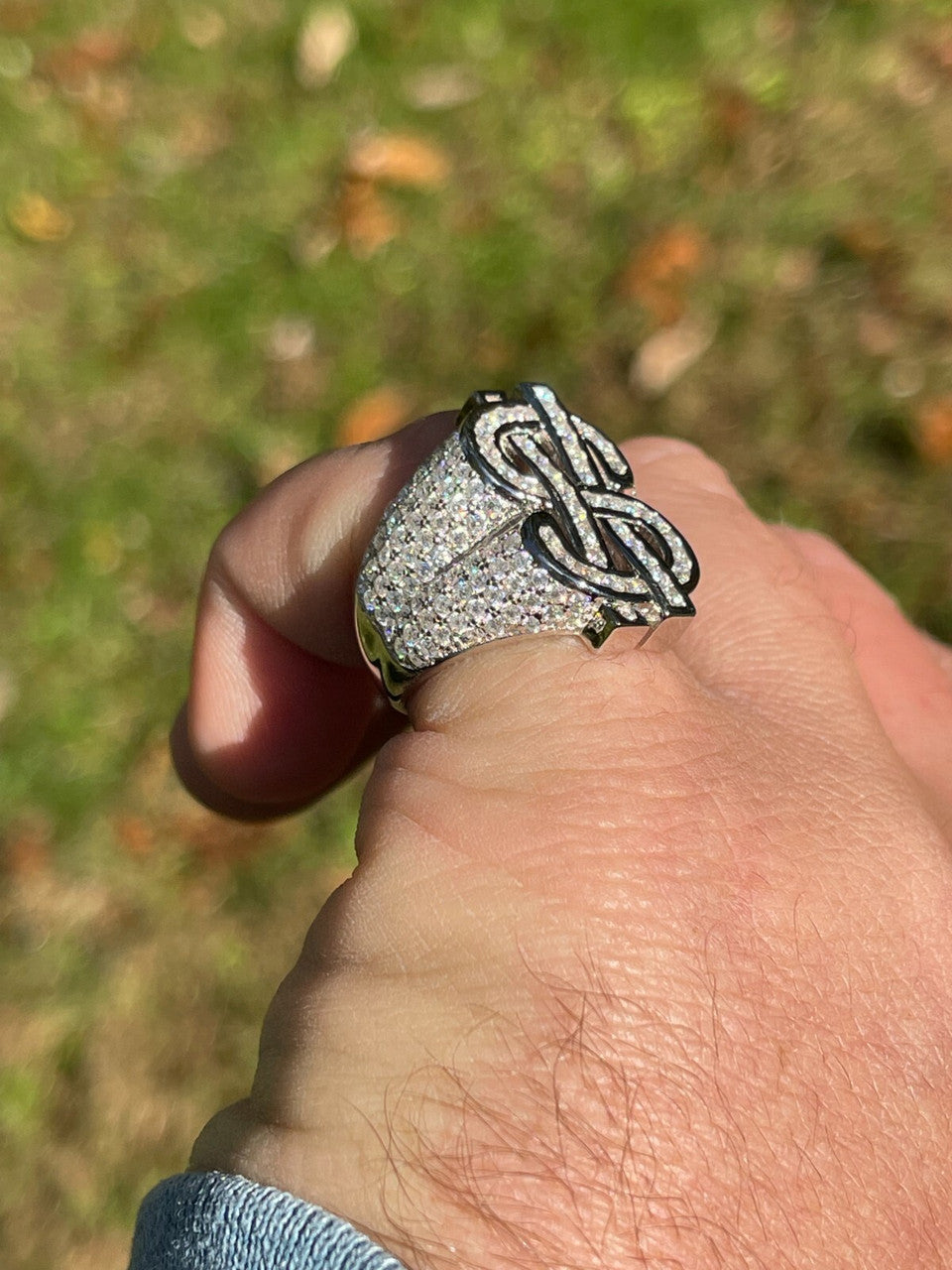 Cash Money Iced Out Ring - 925 Silver