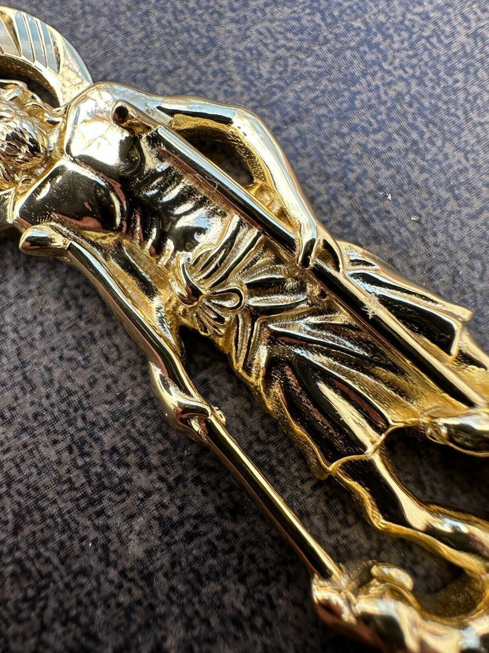 St Lazarus Plain Pendant - 14k Gold Vermeil 925 Silver - 3 Sizes 1.25"-3.25"