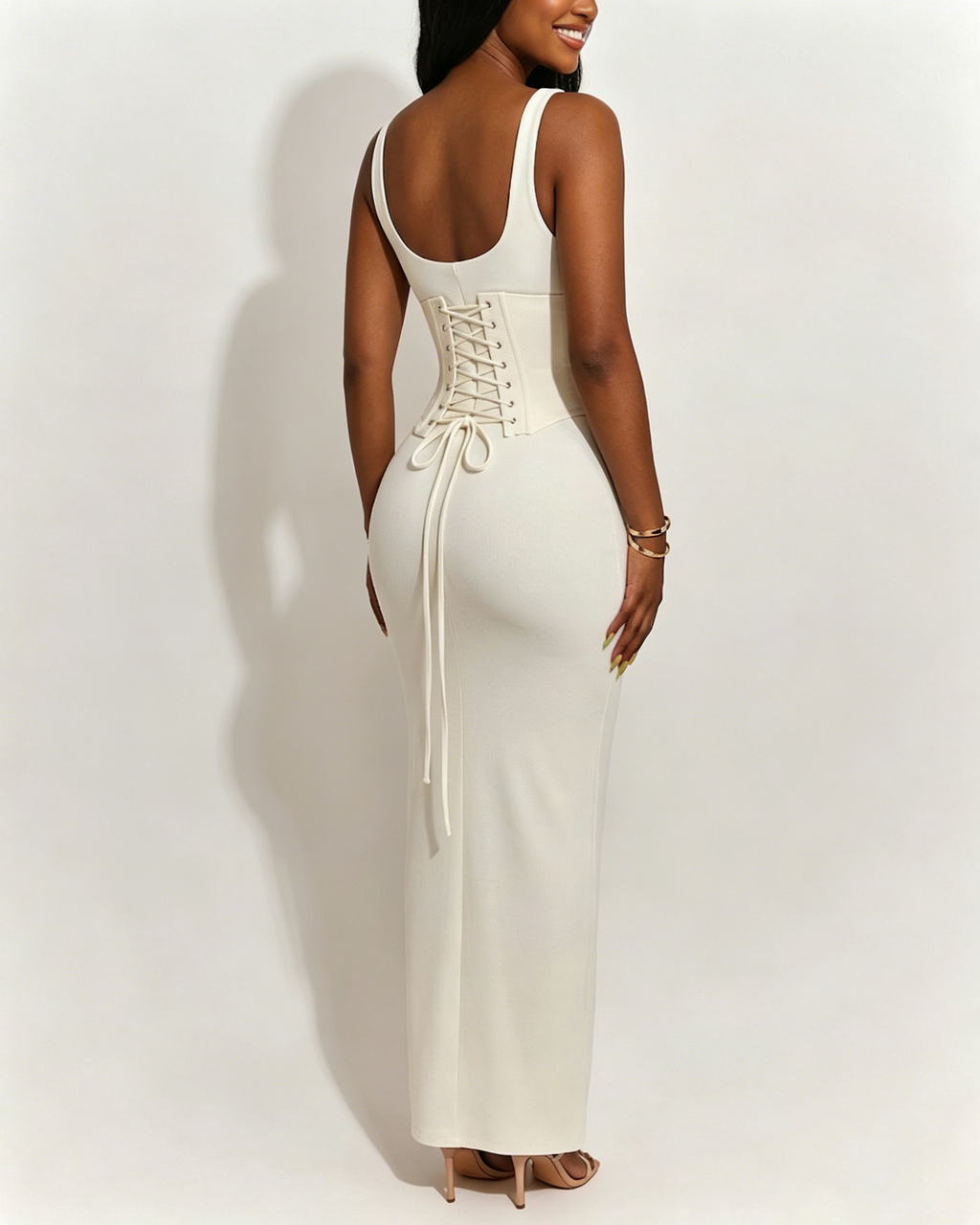 Vestido Largo con Corsé Moldeador Desmontable