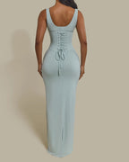 Vestido Largo con Corsé Moldeador Desmontable