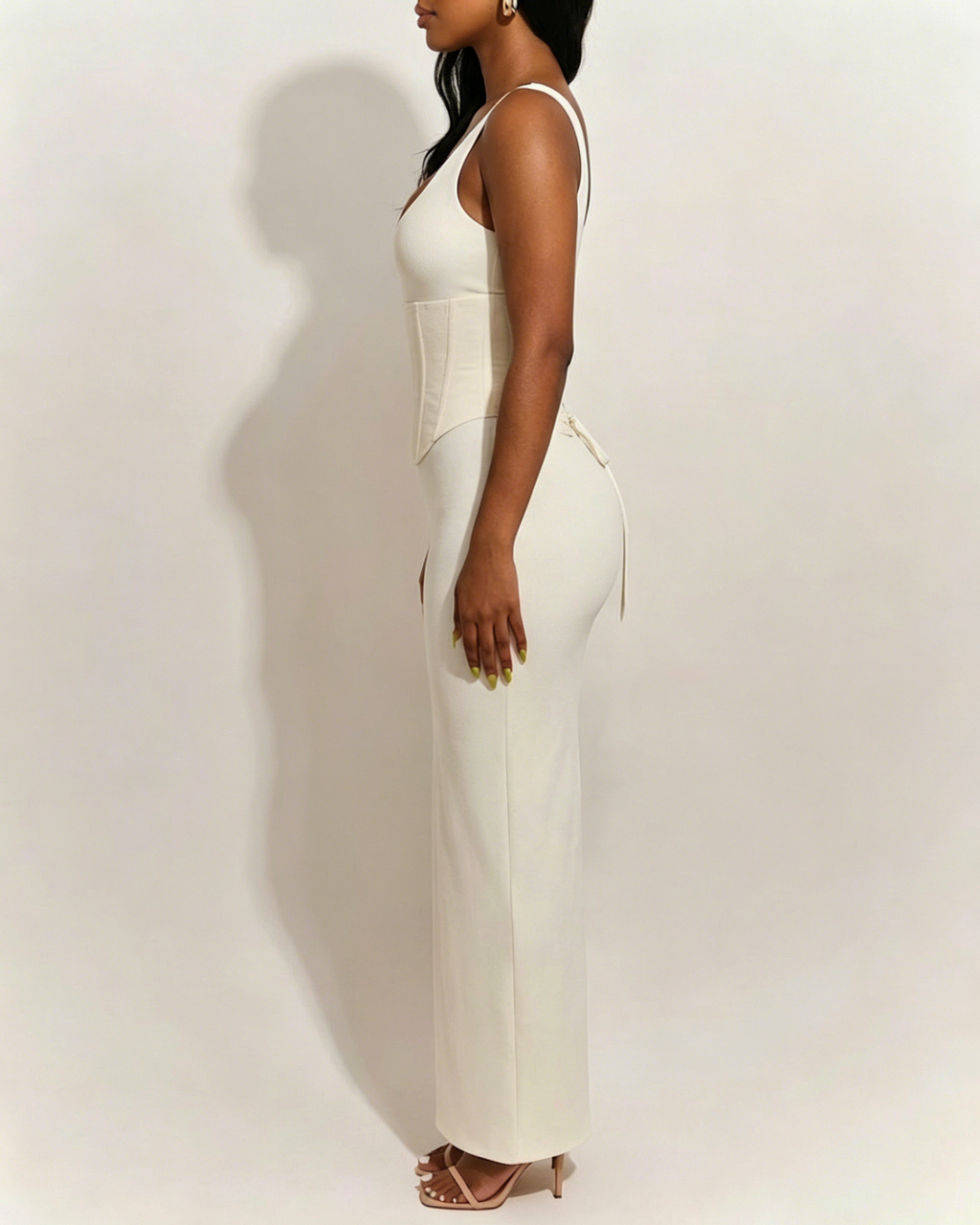 Vestido Largo con Corsé Moldeador Desmontable