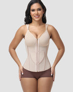 Faja Colombiana con Estampado de Corazones y Tirantes Anchos