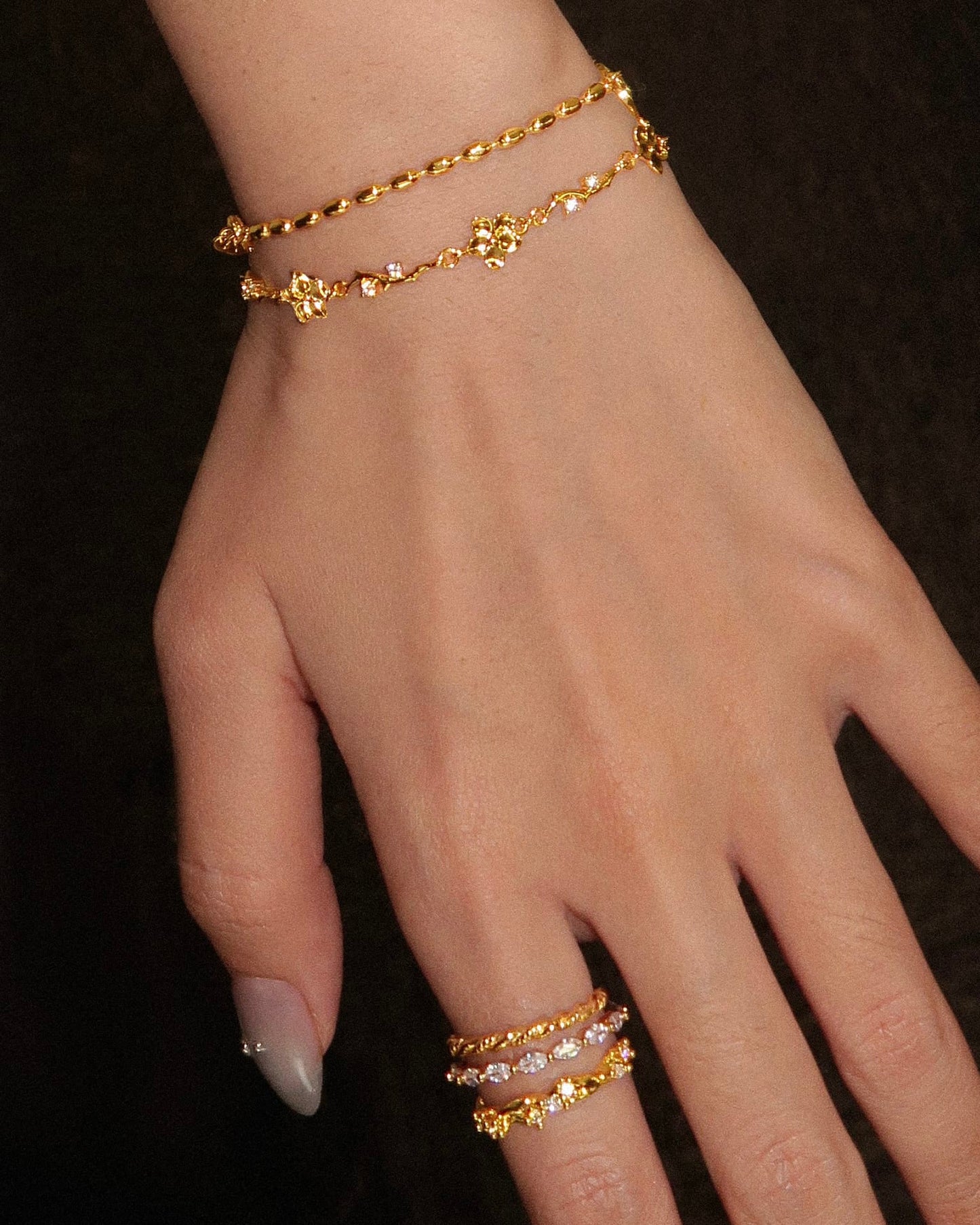 Pulsera floral de hiedra