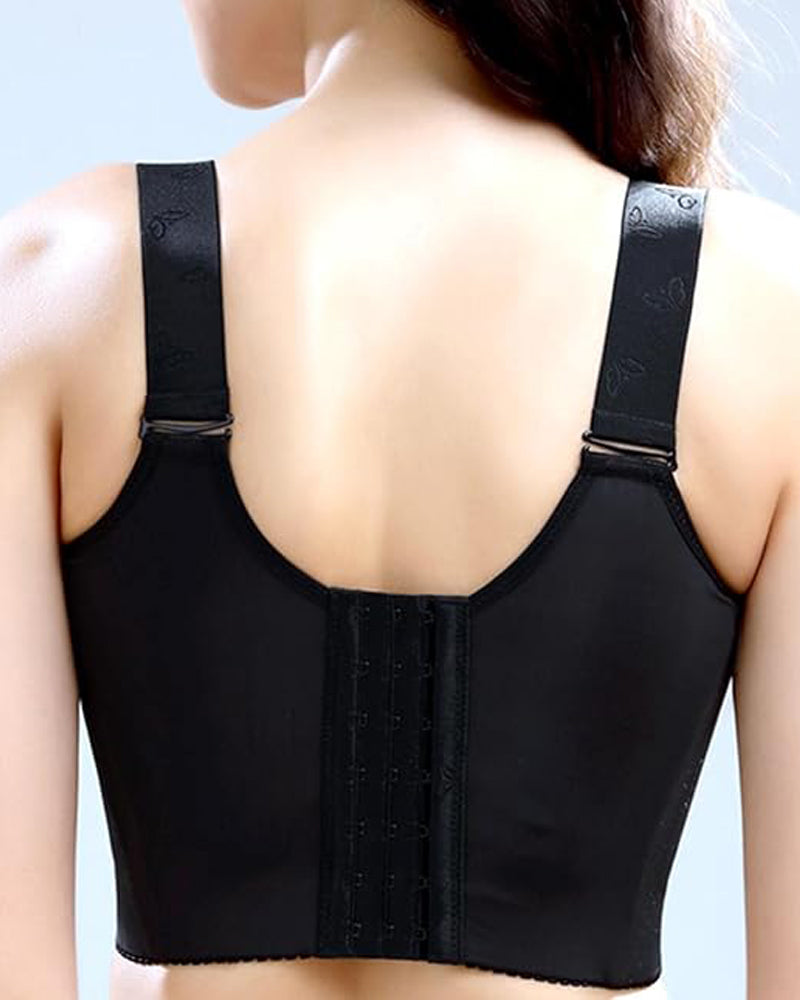 Sujetador Push Up Sin Aro con Laterales Anchos y Tirantes Regulables