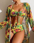 Glenda - bikini con falda de flores