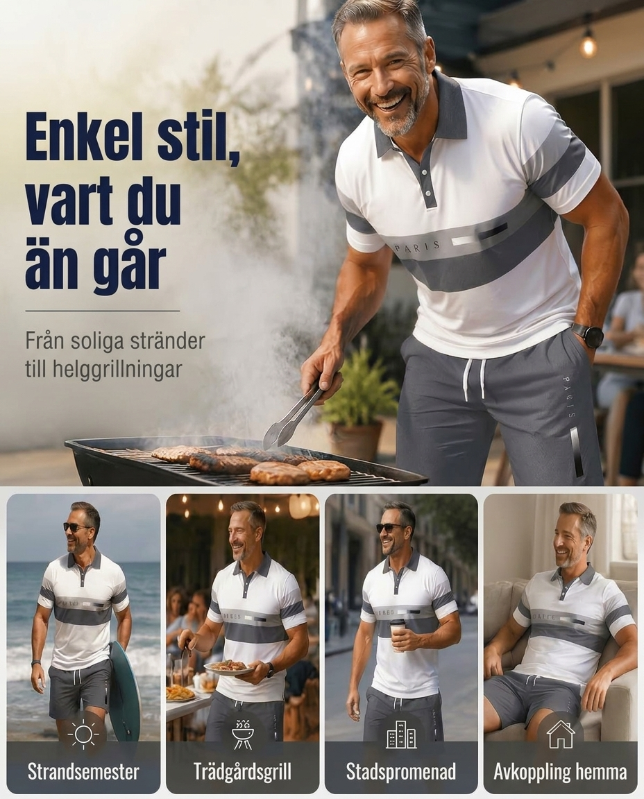 👕 2-teiliges Hemd- & Shorts-Set für Herren – bequem, atmungsaktiv & vielseitig für Sommer, Freizeit & Reisen ☀️🩳