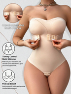 Body Faja Sin Tirantes Sin Costuras con Corte Tanga