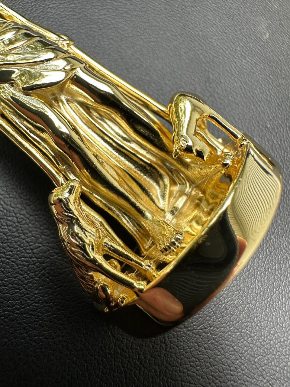Saint Lazarus Plain San Lazaro Pendant - 14k Gold Vermeil 925 Silver - 3 Sizes 1.25"-2.5"