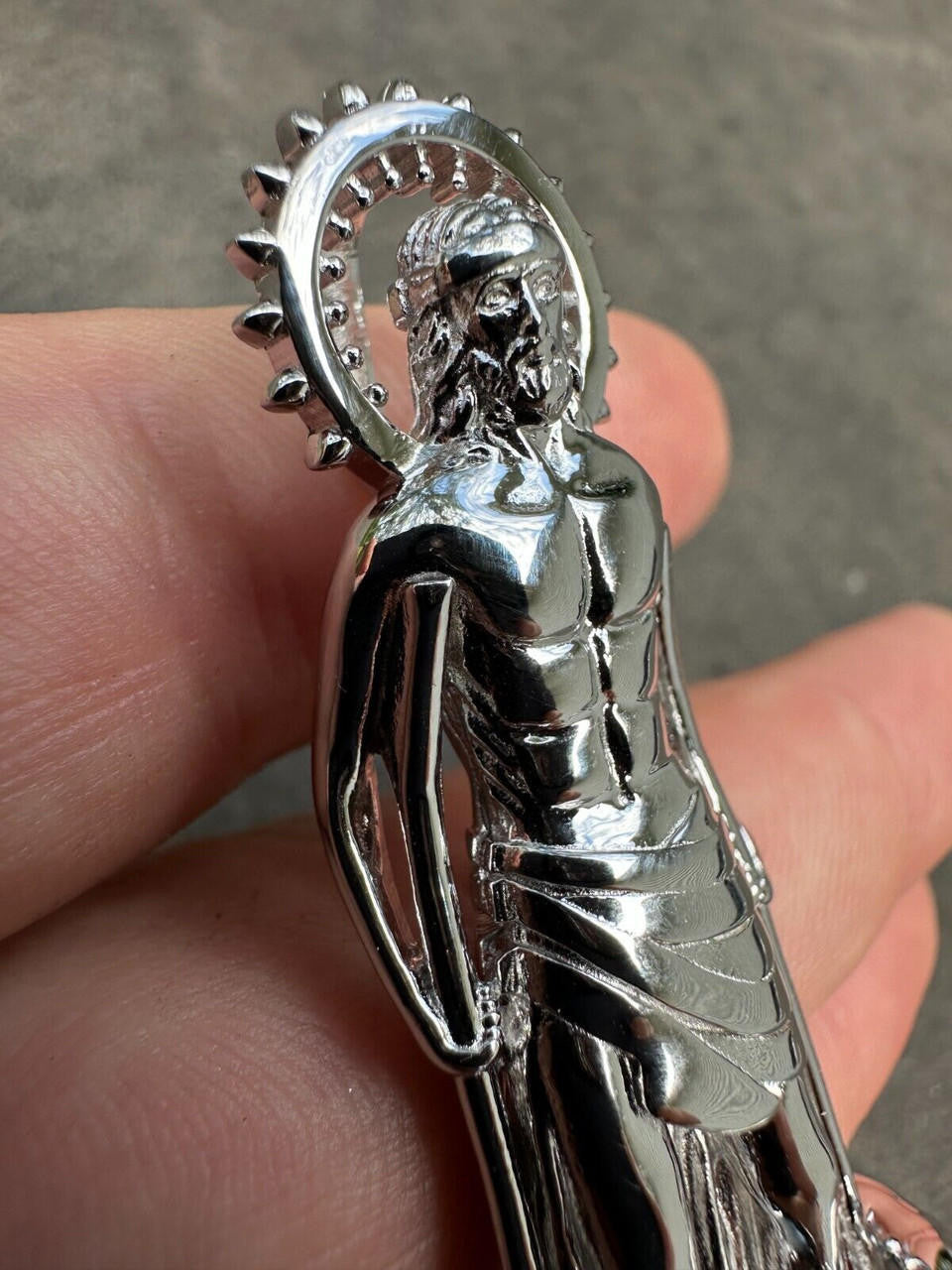 Saint Lazarus Plain San Lazaro Pendant - 925 Silver - 3 Sizes 1.25"-2.5"