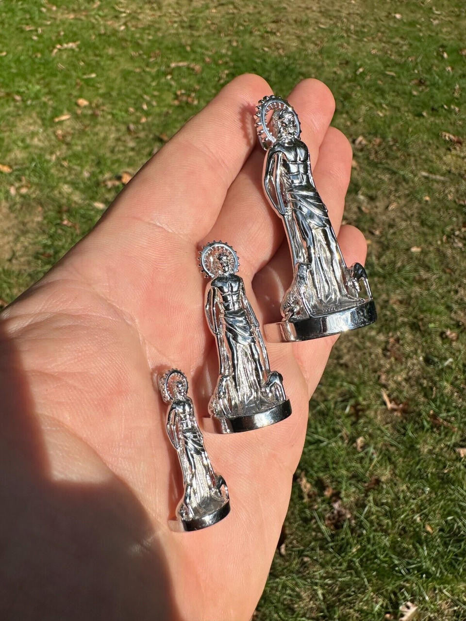 Saint Lazarus Plain San Lazaro Pendant - 925 Silver - 3 Sizes 1.25"-2.5"