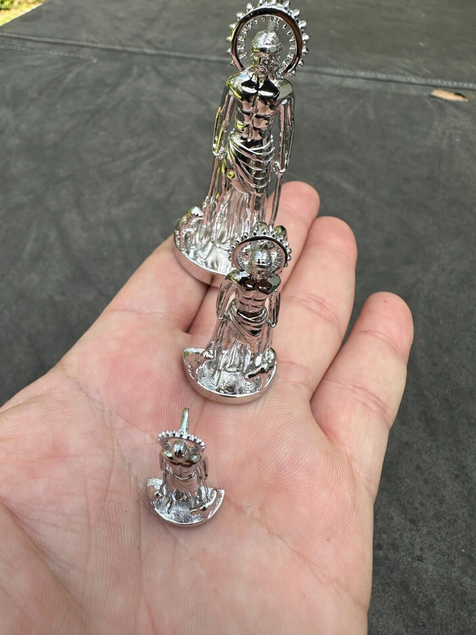 Saint Lazarus Plain San Lazaro Pendant - 925 Silver - 3 Sizes 1.25"-2.5"