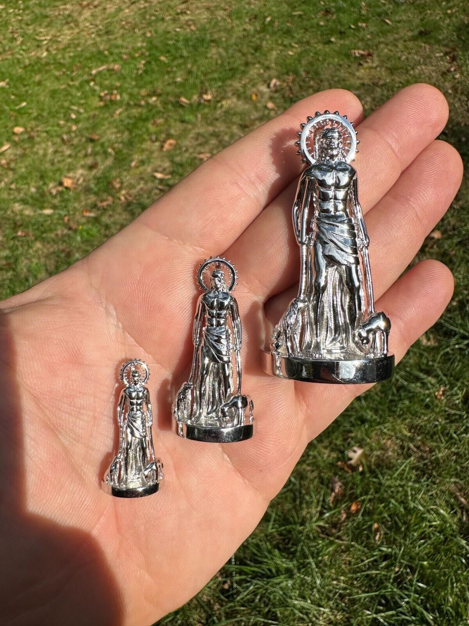 Saint Lazarus Plain San Lazaro Pendant - 925 Silver - 3 Sizes 1.25"-2.5"