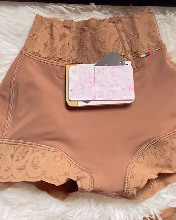 Short Faja Invisible Sin Costuras de Talle Bajo con Efecto Push Up