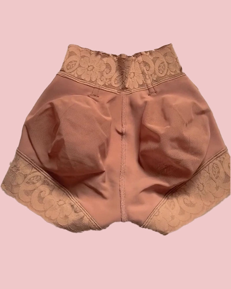Short Faja Invisible Sin Costuras de Talle Bajo con Efecto Push Up