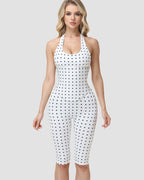 Conjunto Mono Capri de Lunares con Corsé Moldeador – Efecto Reloj de Arena