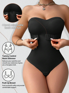 Body Faja Sin Tirantes Sin Costuras con Corte Tanga