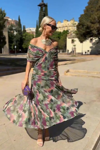 Luisa | Elegante vestido largo de fiesta con escote en V