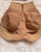 Short Faja Invisible Sin Costuras de Talle Bajo con Efecto Push Up