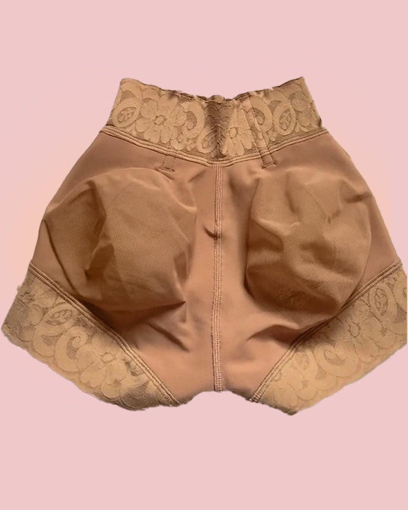 Short Faja Invisible Sin Costuras de Talle Bajo con Efecto Push Up