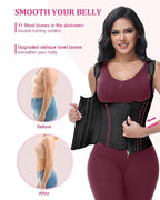 Faja Chaleco Reductora con Varillas de Acero y Tirantes Regulables