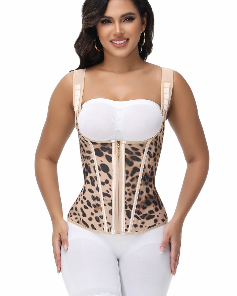 Faja Chaleco Reductora con Varillas de Acero y Tirantes Regulables