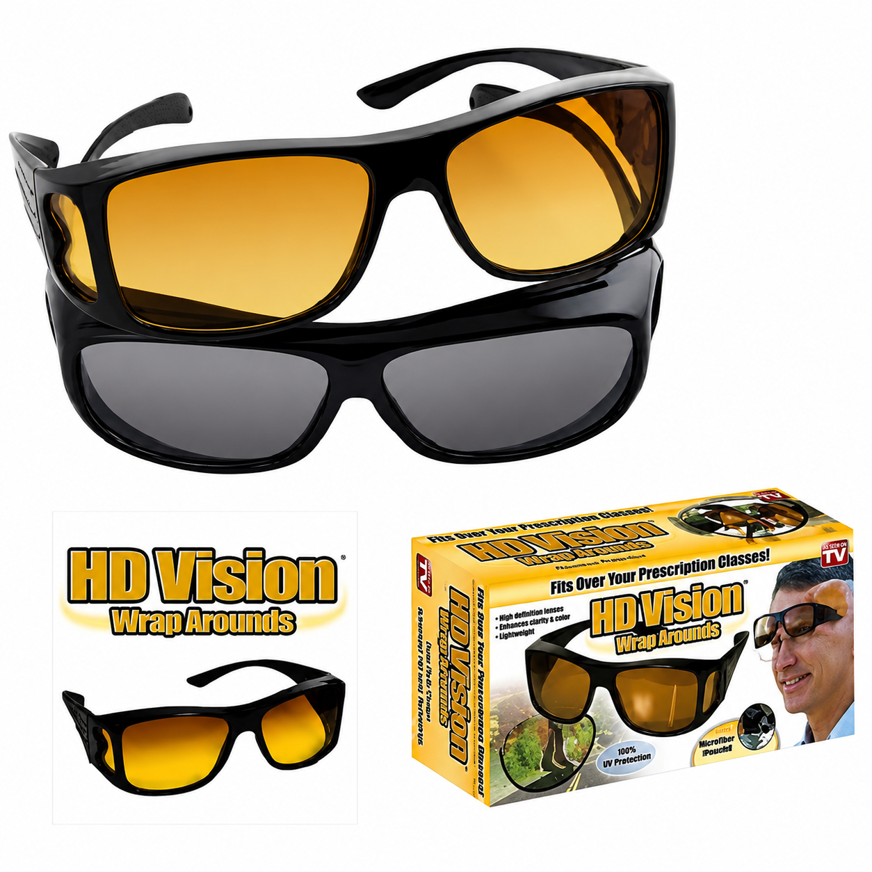 HD VISION - Gafas De Conducción 2x1 Dia Y Noche