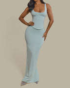 Vestido Largo con Corsé Moldeador Desmontable