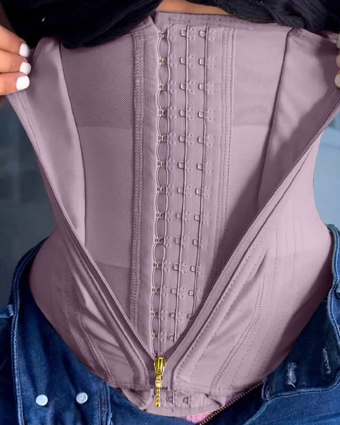 Faja Chaleco con Cremallera y 15 Varillas de Acero